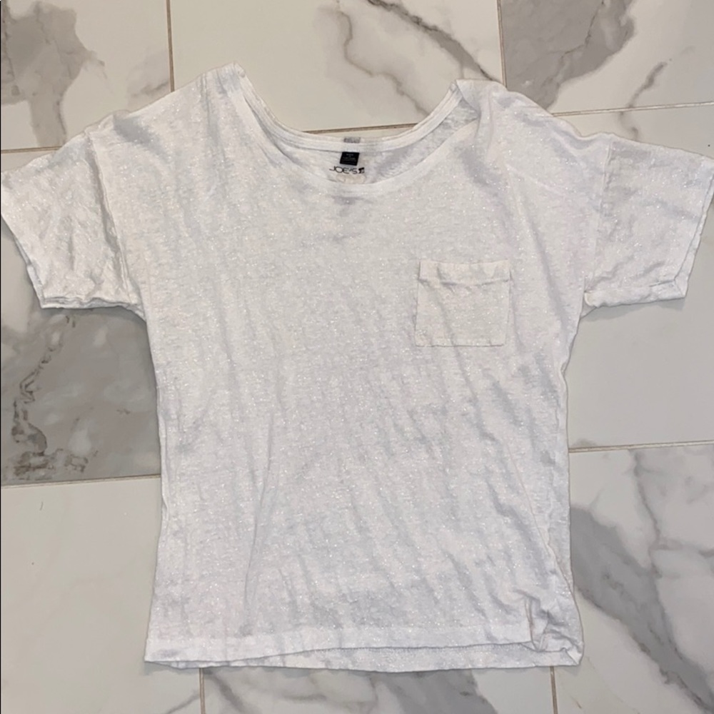 Joes Jeans  shimmer white top